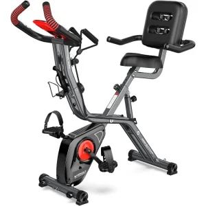 pooboo Folding Exercise Bike, Foldable